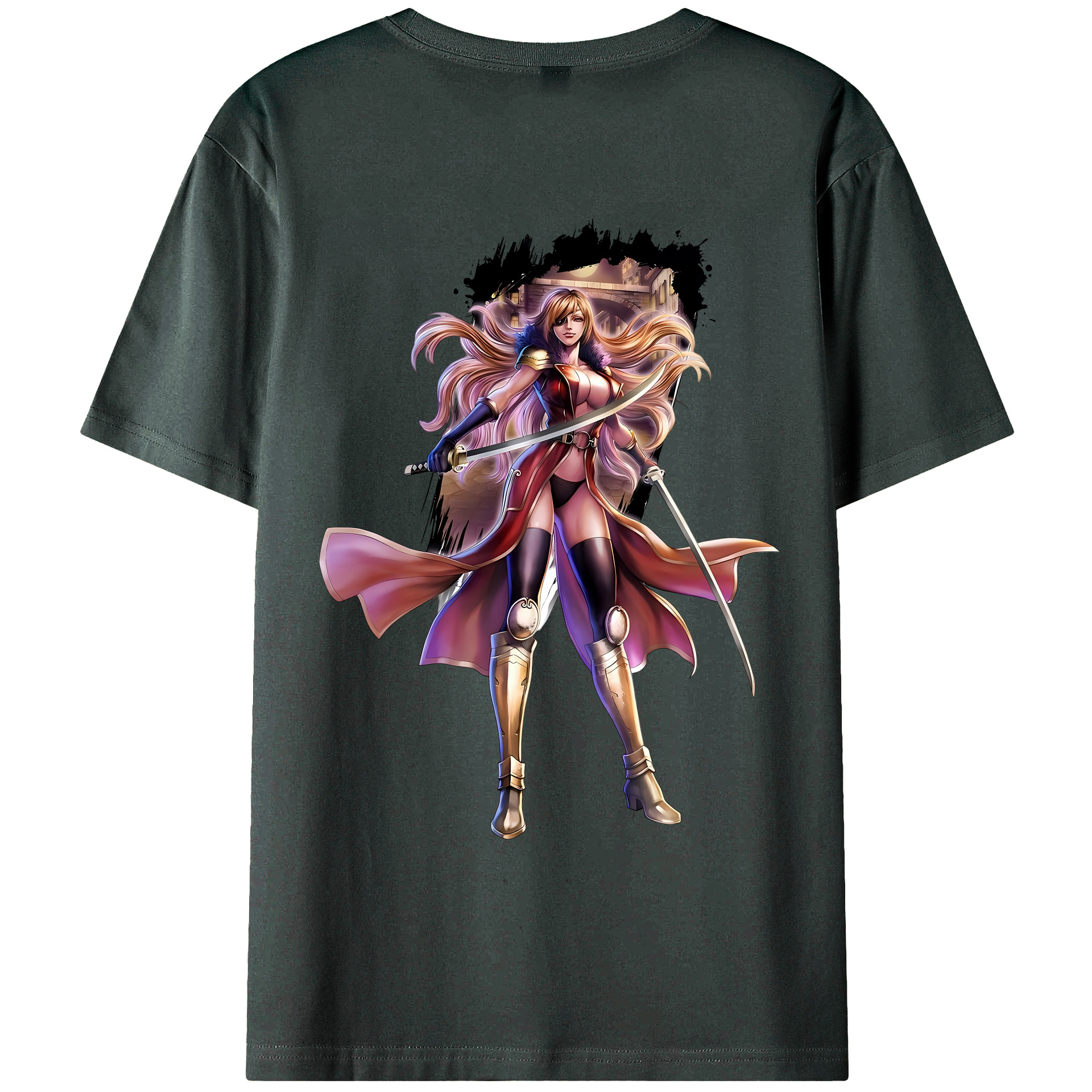 （画像用） 北斗の拳 Fist of the North Star 綿100％ メンズ半袖Tシャツ（バックプリント） 通気性
